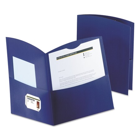 Oxford Contour Two-Pocket Recycled Paper Folder, 100-Sheet Capacity, 11 x 8.5, Dark Blue, PK25, 25PK 5062523